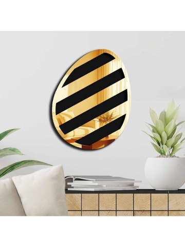 Allure Dekospiegel in Gold/ Schwarz - (L)45 x (B)35 cm