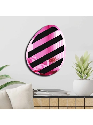 Allure Dekospiegel in Pink/ Schwarz - (L)45 x (B)35 cm
