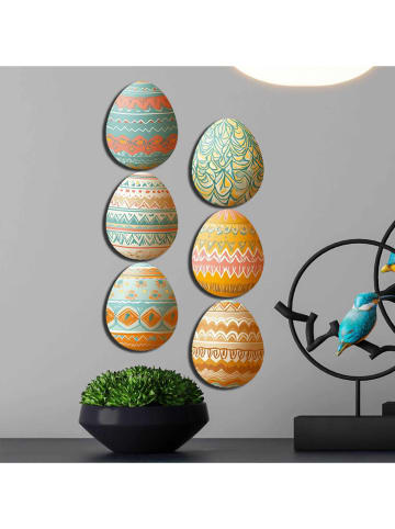 Allure 6er-Set: Kunstdrucke in Orange/ Türkis