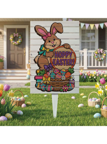 Allure Gartenschild in Beige/ Bunt - (L)58 x (B)38 cm