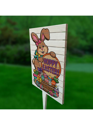 Allure Gartenschild in Beige/ Bunt - (L)58 x (B)38 cm