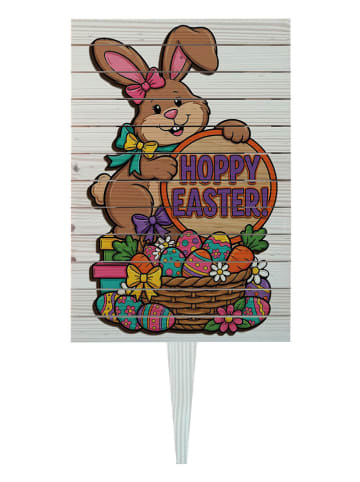 Allure Tabliczka ogrodowa w kolorze beżowym ze wzorem - 58 x 38 cm