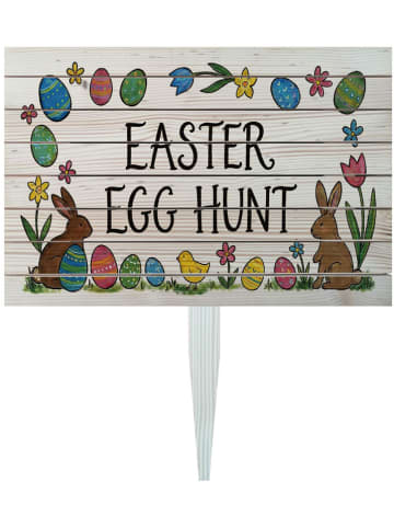 Allure Tabliczka ogrodowa w kolorze beżowym ze wzorem - 38 x 58 cm