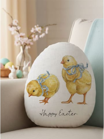 Allure Kissen in Weiß/ Gelb