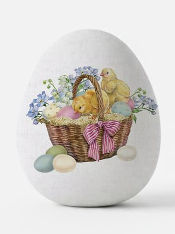 Allure Poduszka w kolorze białym ze wzorem