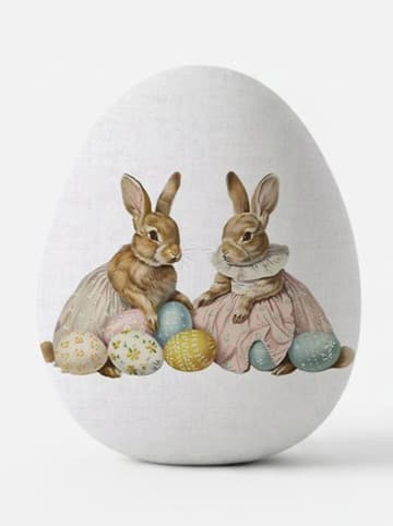 Allure Poduszka w kolorze białym ze wzorem