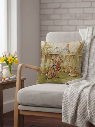 Allure Kissenhülle in Beige/ Grün