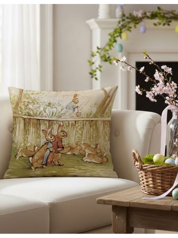 Allure Kissenhülle in Beige/ Grün