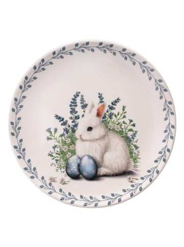 Allure 6-delige set: dinerborden wit/blauw - Ø 25,5 cm