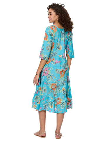 Aller Simplement Jurk turquoise/meerkleurig