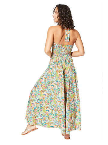 Aller Simplement Jumpsuit lichtgroen/oranje