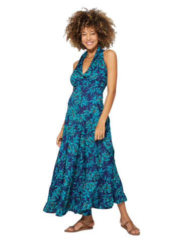 Aller Simplement Jurk donkerblauw/turquoise