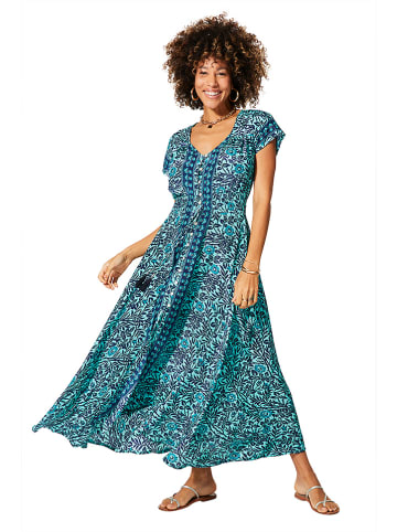 Aller Simplement Jurk turquoise/zwart