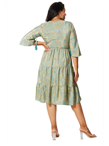 Aller Simplement Kleid in Hellblau/ Grün