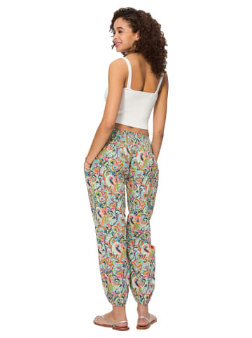 Aller Simplement Broek lichtblauw/oranje