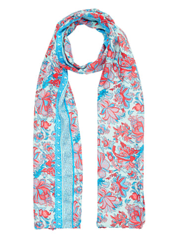 Aller Simplement Sjaal turquoise/roze - (L)180 x (B)50 cm
