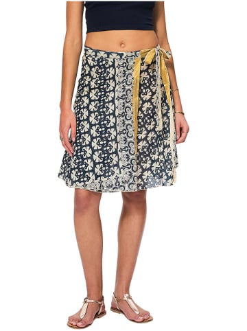 Aller Simplement Rok donkerblauw/beige