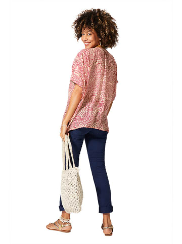 Aller Simplement Kimono in Beige/ Rot