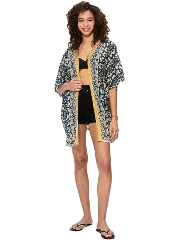 Aller Simplement Kimono donkerblauw/beige
