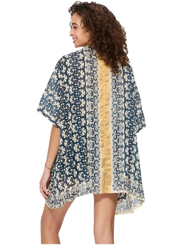 Aller Simplement Kimono donkerblauw/beige