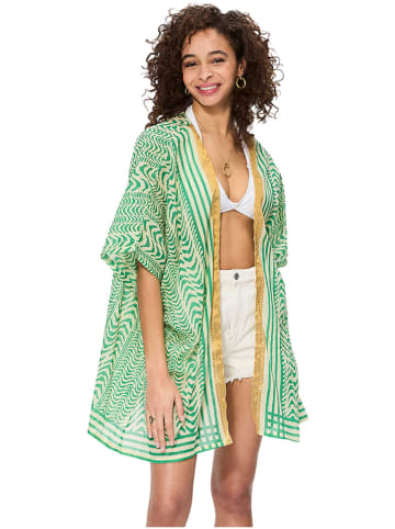 Aller Simplement Kimono w kolorze zielono-żółtym