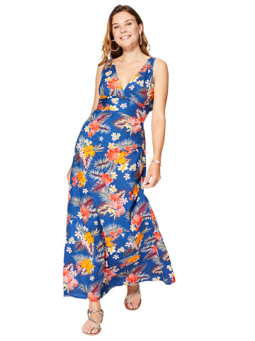 Aller Simplement Kleid in Blau/ Orange