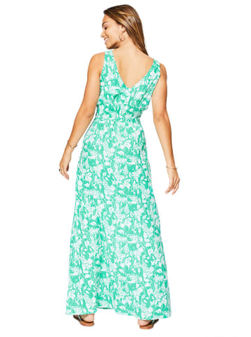 Aller Simplement Kleid in Grün/ Weiß