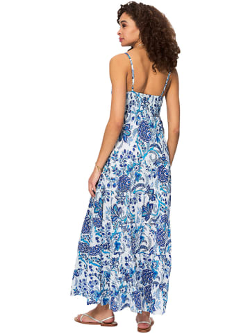 Aller Simplement Kleid in Weiß/ Blau