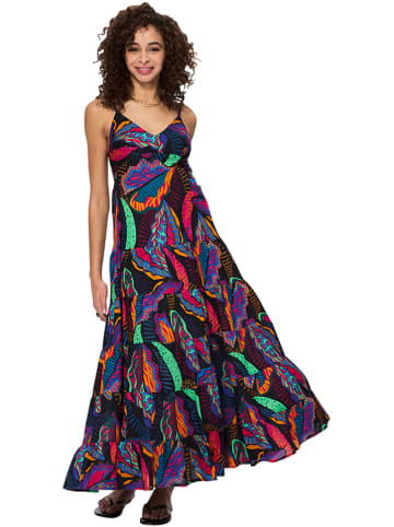 Aller Simplement Kleid in Schwarz/ Bunt