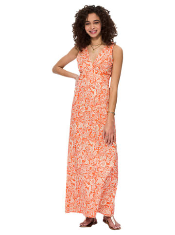 Aller Simplement Kleid in Orange/ Creme