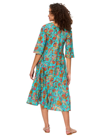 Aller Simplement Kleid in Türkis/ Orange