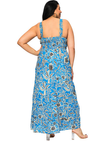 Aller Simplement Jurk blauw/wit