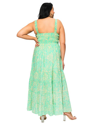 Aller Simplement Kleid in Hellgrün/ Beige