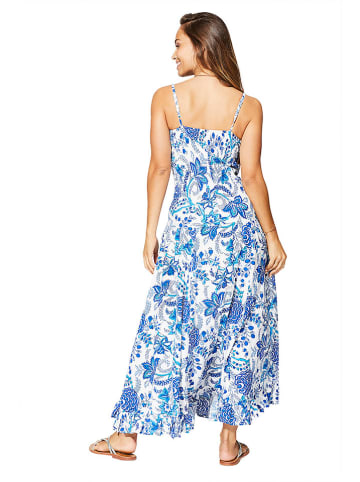Aller Simplement Kleid in Blau/Weiß