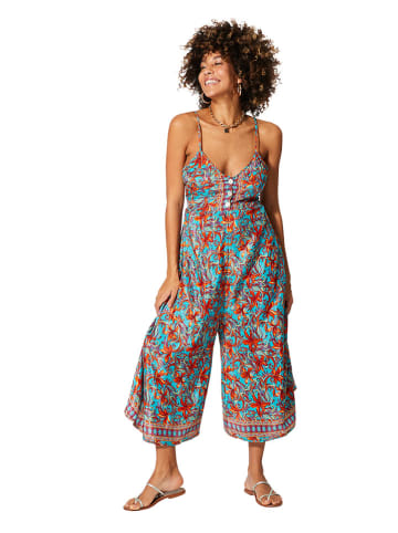 Aller Simplement Jumpsuit in Türkis/ Rot