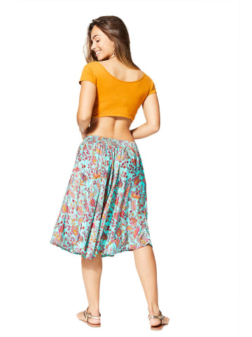 Aller Simplement Rok turquoise/rood