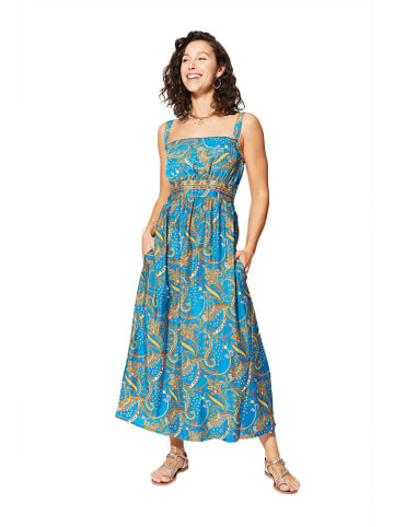 Aller Simplement Kleid in Blau/ Gelb