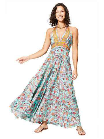 Aller Simplement Jurk turquoise/oranje