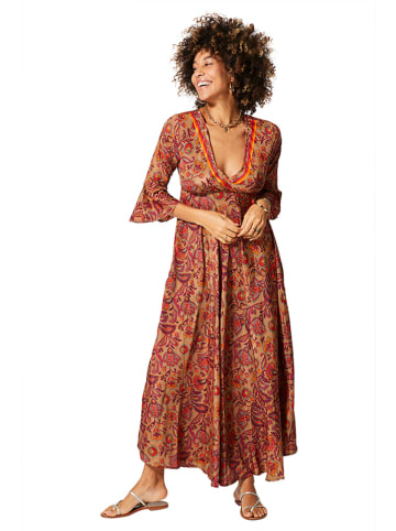 Aller Simplement Jurk camel/rood