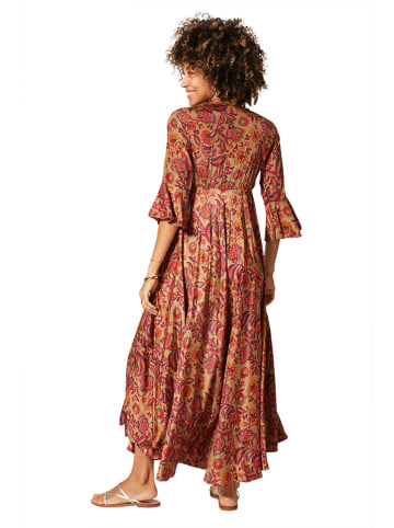 Aller Simplement Jurk camel/rood