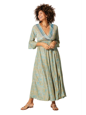 Aller Simplement Jurk turquoise/geel