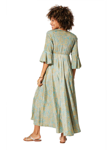 Aller Simplement Jurk turquoise/geel