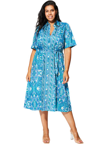 Aller Simplement Kleid in Blau/ Weiß