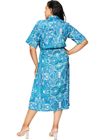 Aller Simplement Jurk blauw/wit