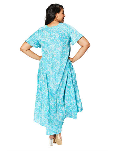 Aller Simplement Jurk turquoise/wit