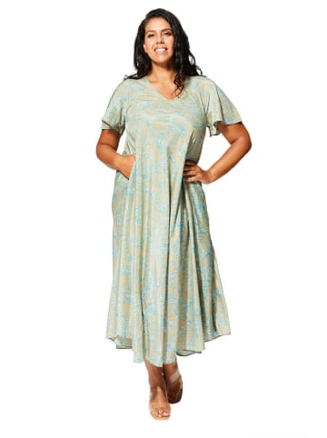 Aller Simplement Kleid in Blau/ Grün