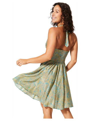 Aller Simplement Kleid in Türkis/ Gelb