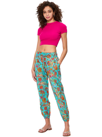 Aller Simplement Broek turquoise/oranje