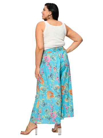 Aller Simplement Broek turquoise/meerkleurig