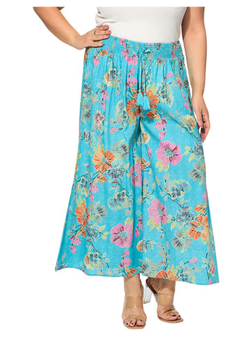 Aller Simplement Broek turquoise/meerkleurig